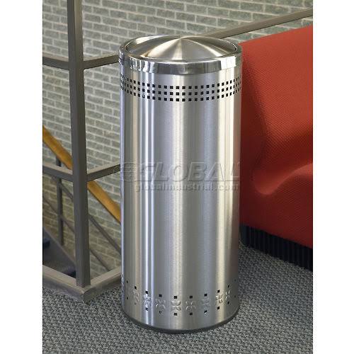 15 Gallon Swivel Lid Trash Can Stainless Steel A836