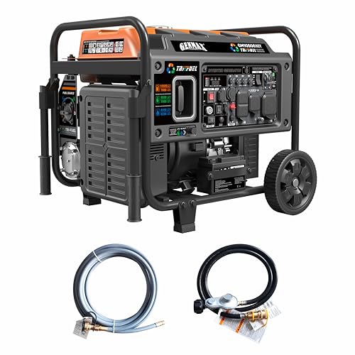 15000W Tri-Fuel Portable Generator with ATS, CO Sensor, Digital Display & 50A Output F84680