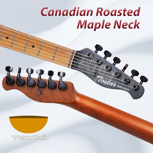 39 Inch Solid Wood Right Handed Electric Guitar with Amp, HSS Pick Up, Poplar Body, Mint Green X70316