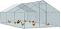 20 x 10 ft Metal Chicken Coop with Waterproof Cover W5910