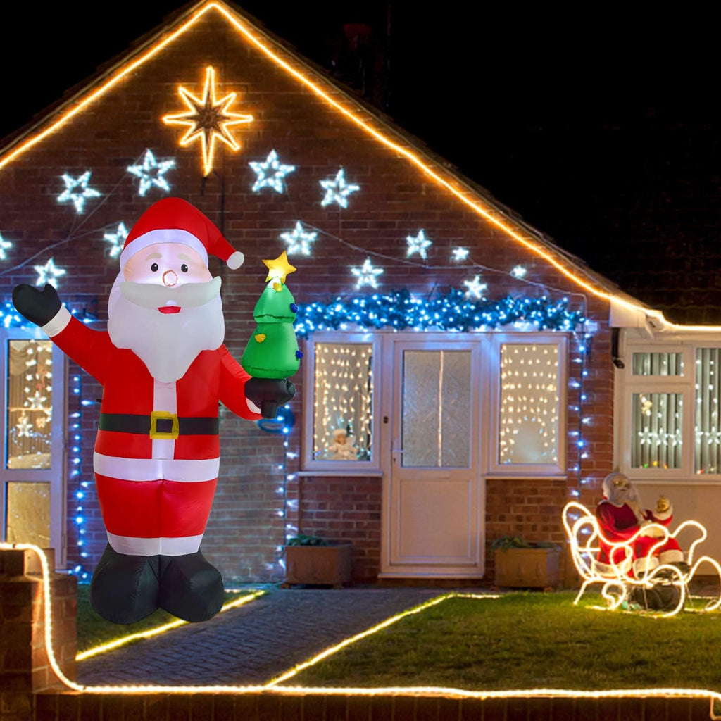8ft Inflatable Santa Claus with Built-in LED Lights C824