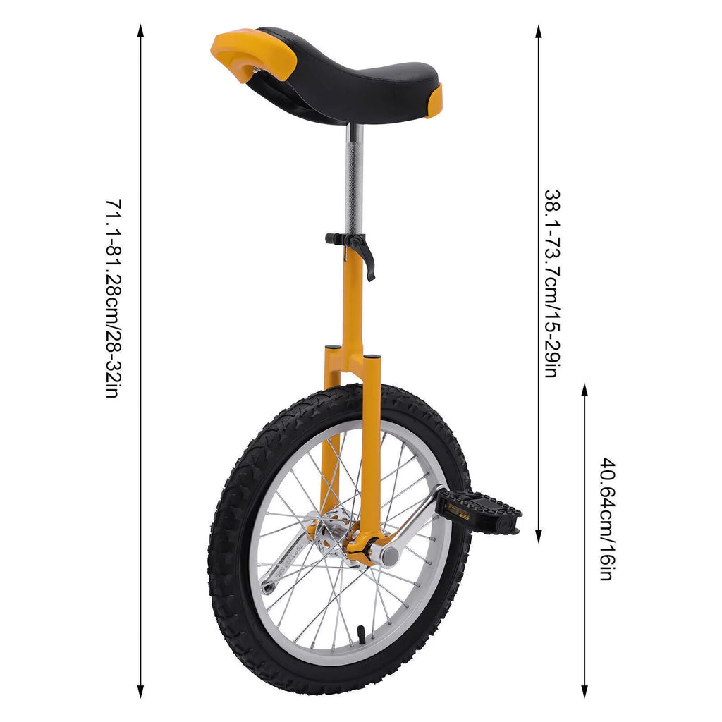 16 Wheel Unicycle with Steel Rim, Adjustable Height Z791