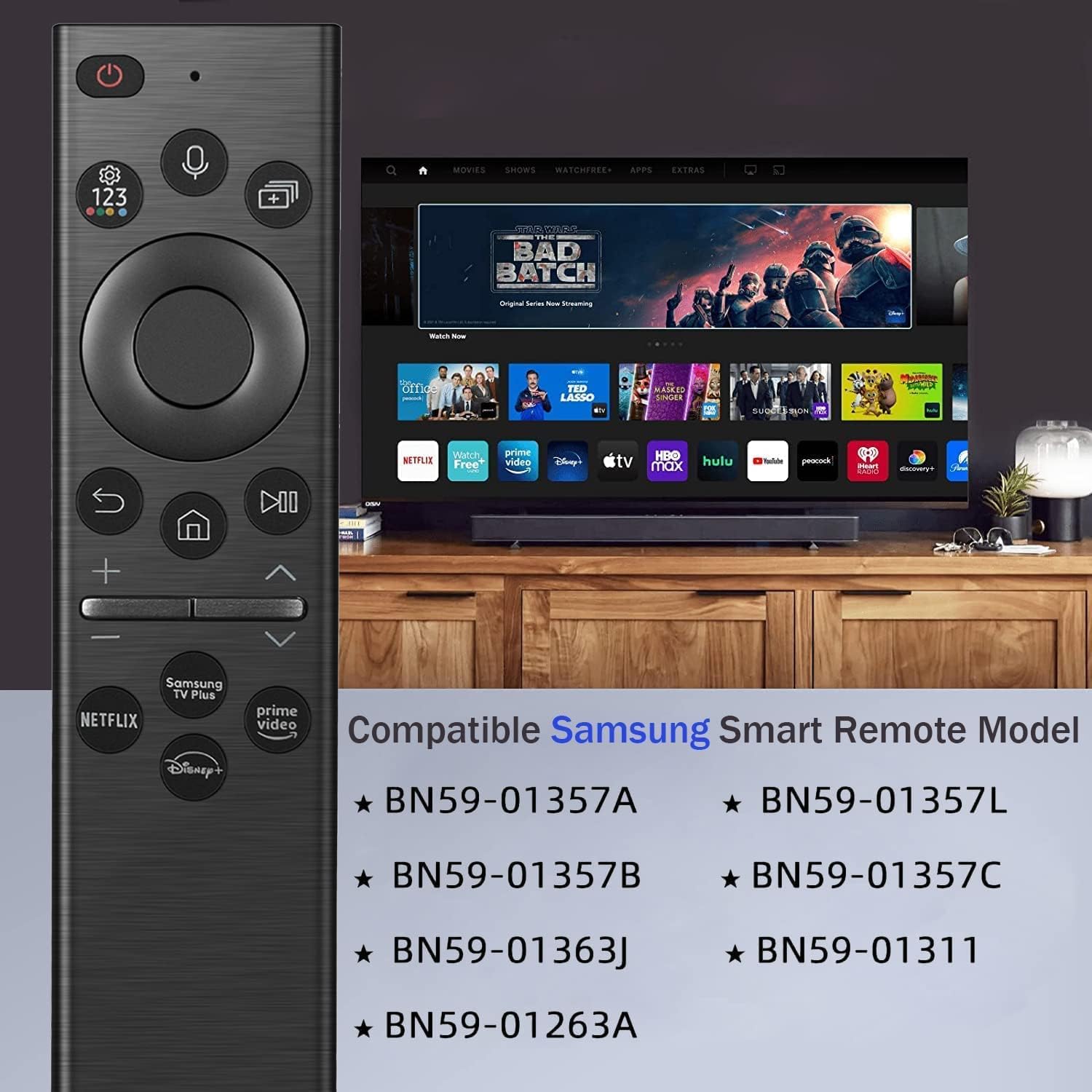 Replacement Voice Control Remote Control for Samsung Smart TVs S2359