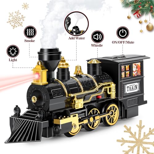 Train Set with Steam, Lights and Sounds, Electric Train Toys B7415