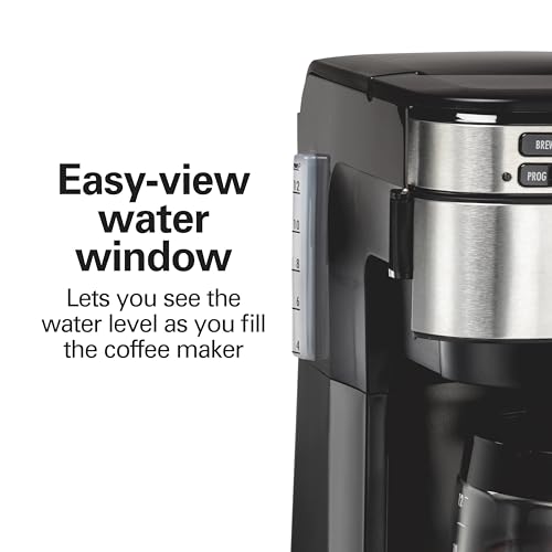 12 Cups Black Programmable Drip Coffee Maker U8908