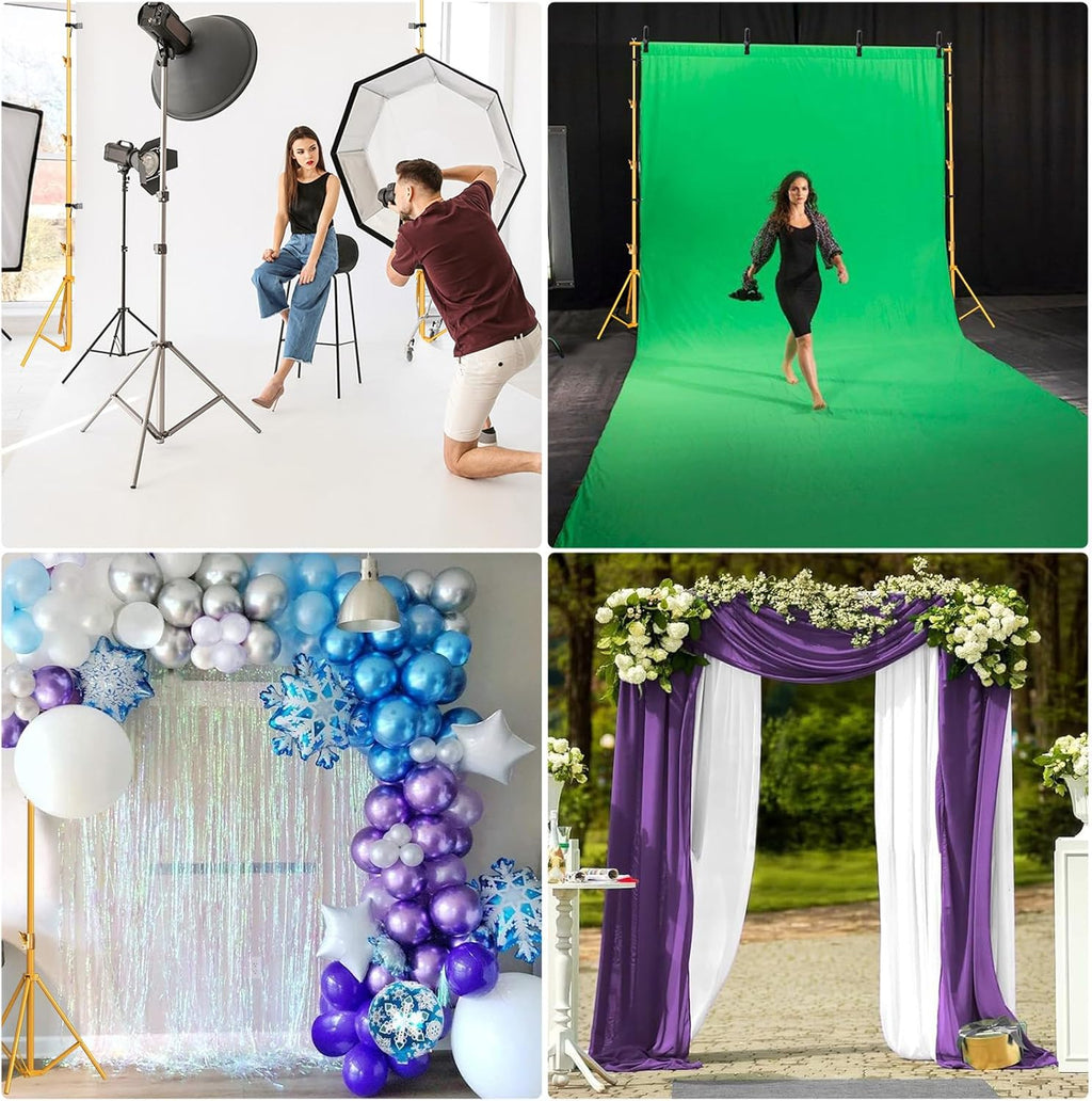Gold Adjustable Photography Backdrop Stand with Carry Bag Y6193