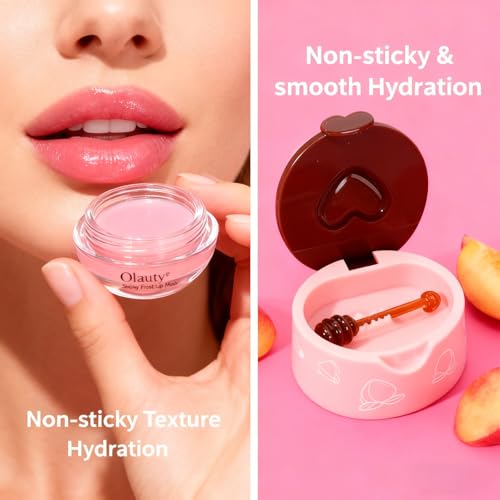 4 Pcs Lip Balm Honey Pot-Strawberry, Watermelon, Apple Lime, Honey Lip Mask Overnight Propolis Moisturizing Vitamin E Lip Balm V455470