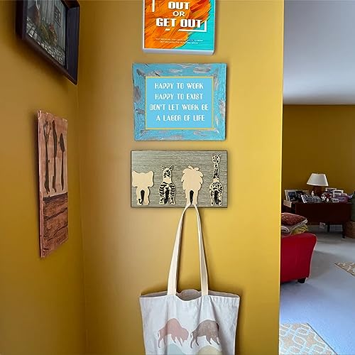 Tiger Wooden Animal Coat Rack Wall Hooks N632472