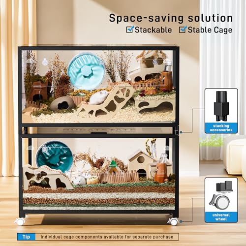 Hamster Cage Metal Large Stackable 31.4L*17.6W*20H Inches White J104201
