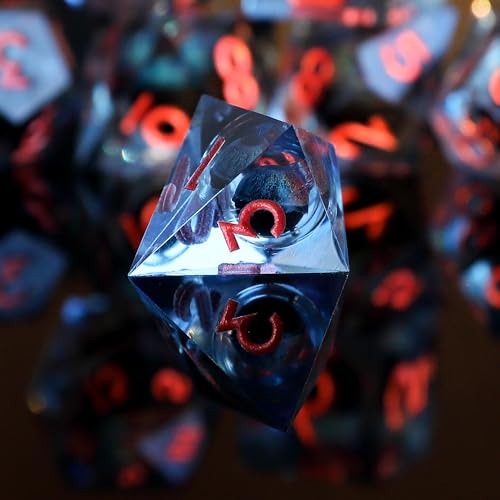 7 Piece Resin Sharp Edge Dice Set B928639