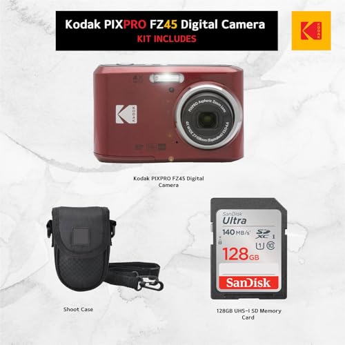 Digital Camera with Point & Shoot Camera Case and 128GB SDXC Memory Card V974441