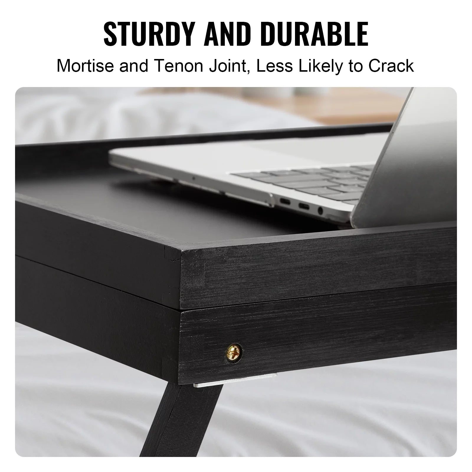 Bamboo Bed Tray with Foldable Legs Adjustable Slope L951259