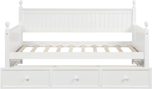 Twin Size Gray Wood Daybed with Storage Drawers D76180