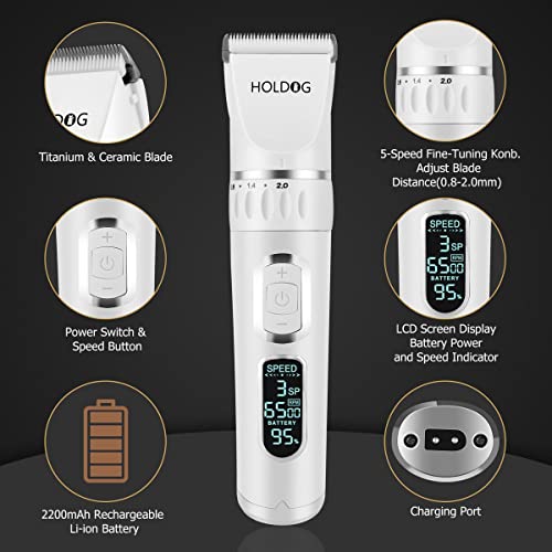3-Speed Rechargeable Cordless Dog Clippers B180473