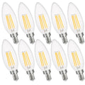 Pack of 6 Dimmable E12 LED Candelabra Bulb 5000K Daylight White 40W Equivalent 400LM C35 B11 Edison Filament Candle Bulbs R61154