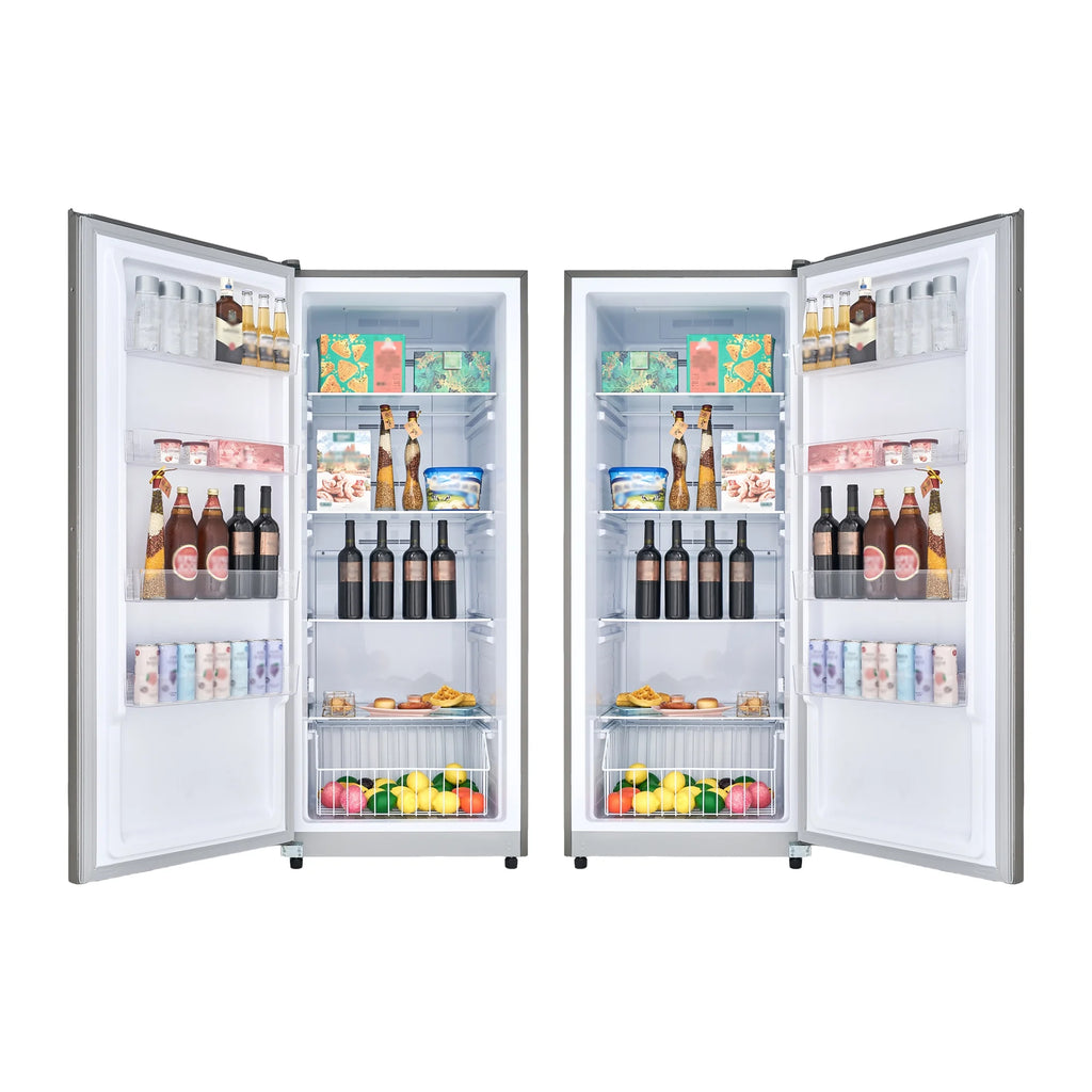 17 cu. ft Convertible Upright Freezer/Refrigerator in Stainless with Reversible Door X7878