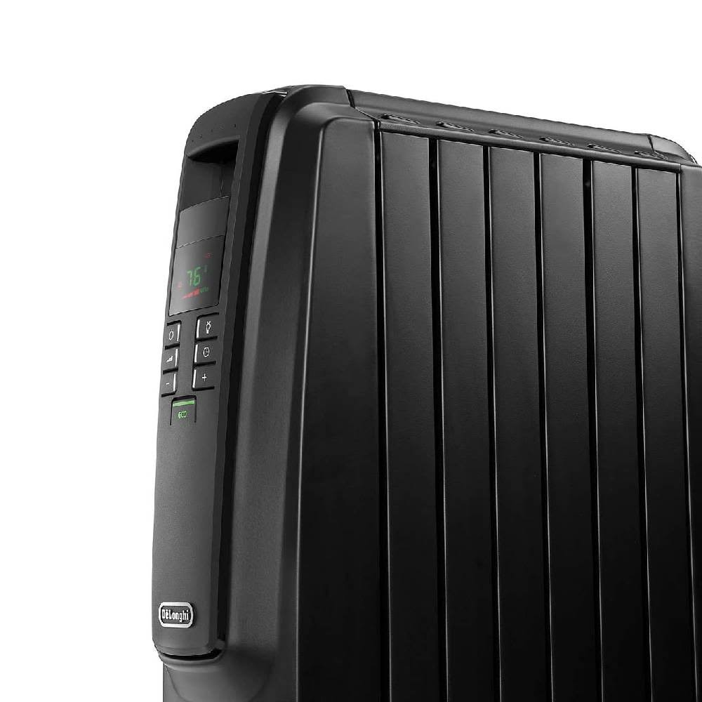 Oil-Filled Radiator Space Heater, Quiet 1500W, Adjustable Thermostat, 3 Heat Settings, Timer O167430