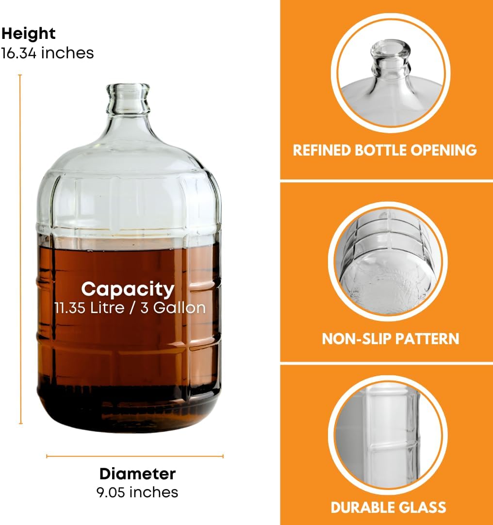 3 Gallon Glass Carboy A8087