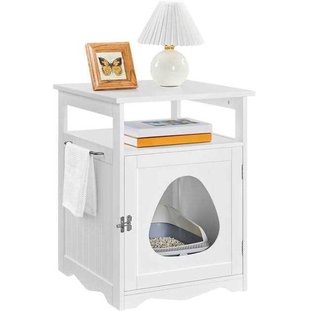 Box Furniture with Open Shelf Cat Litter Box J492233