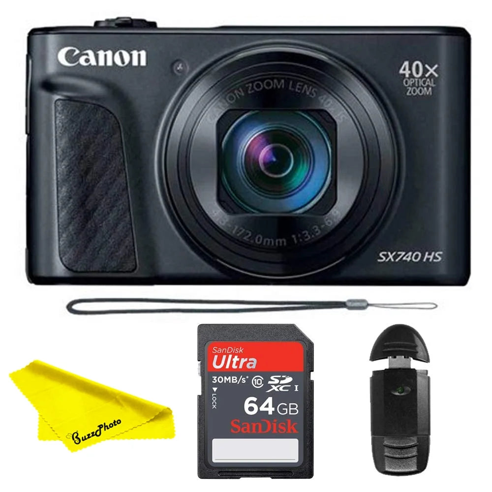 Black Digital Camera with 64 GB Memory Card E43287