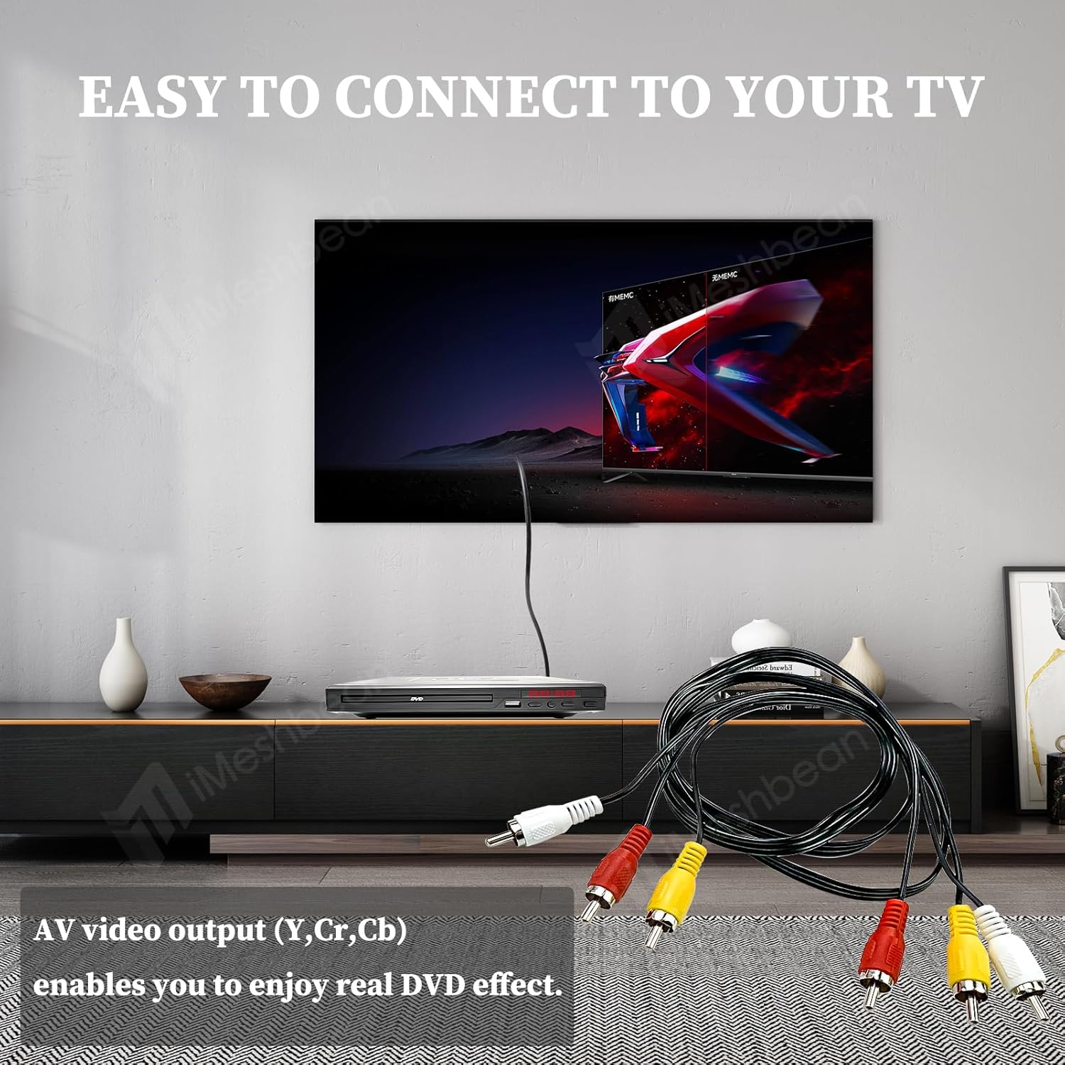 Mini DVD Player with AV Output USB Input Remote Control Q4059