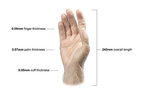Clear Vinyl Exam Gloves, Extra-Large, Pack of 1000 M783500