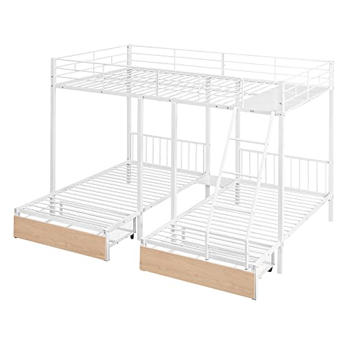 Black Triple Bunk Bed Twin Size Q927363