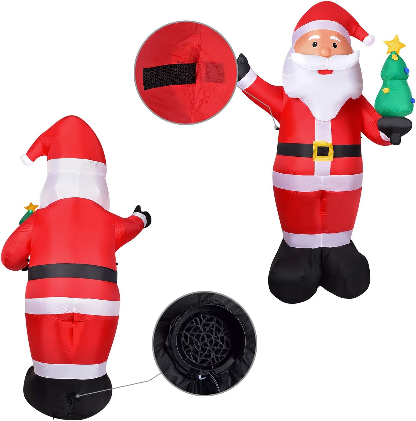 8ft Inflatable Santa Claus with Built-in LED Lights C824