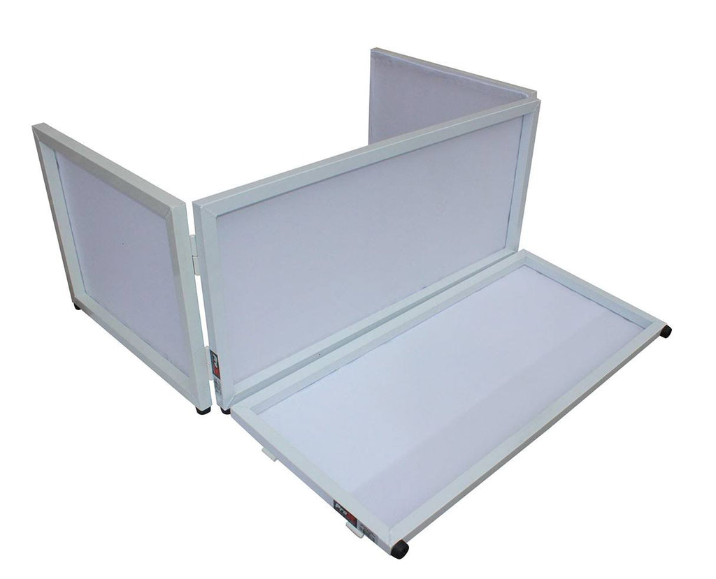 6ft Table Top DJ Facade White Trim Black White Scrim W22848