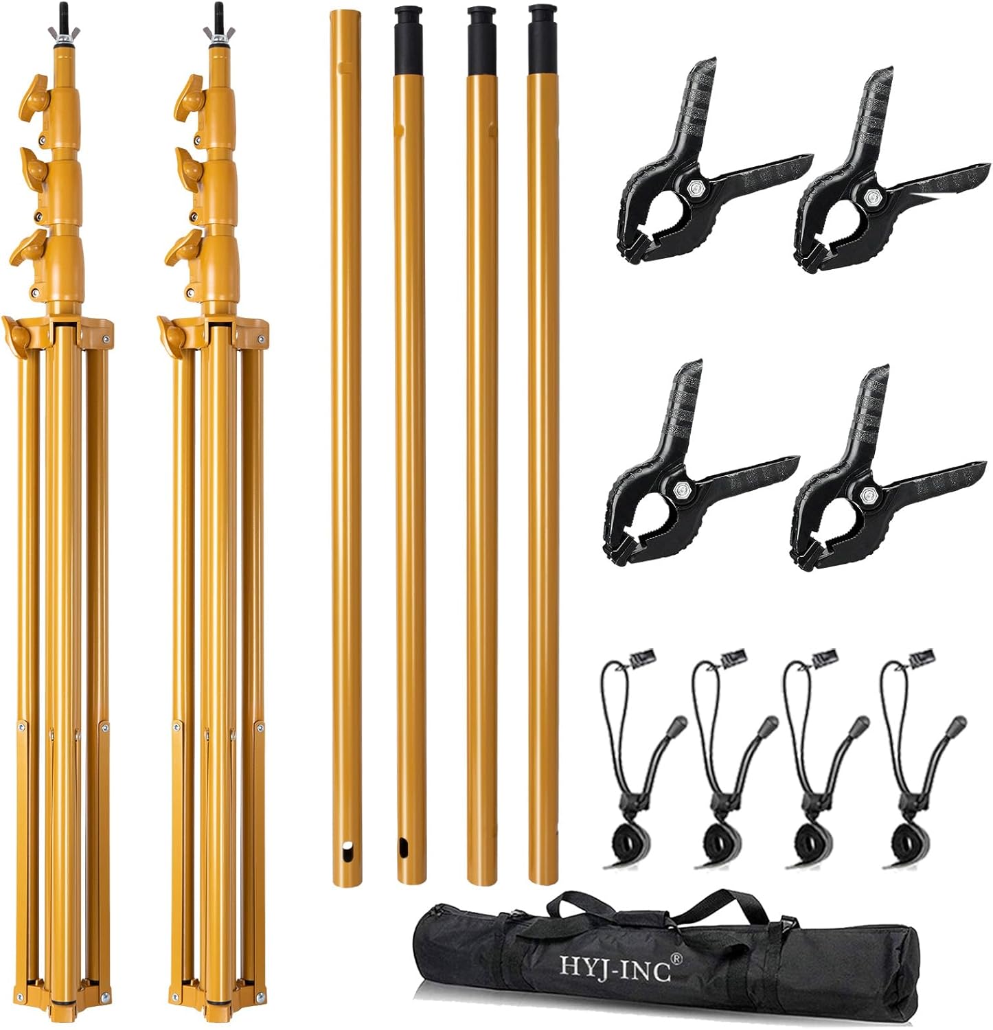 Gold Adjustable Photography Backdrop Stand with Carry Bag Y6193
