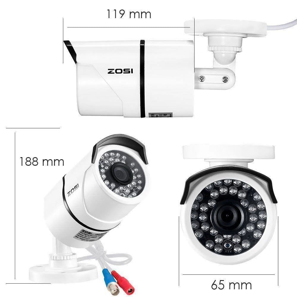 8-Channel 1080p 1TB DVR Security Camera System with 4 Wired Bullet Cameras Z784858