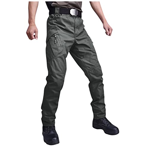 Men's Ripstop Stretch Cargo Pants with Multi Pockets N963