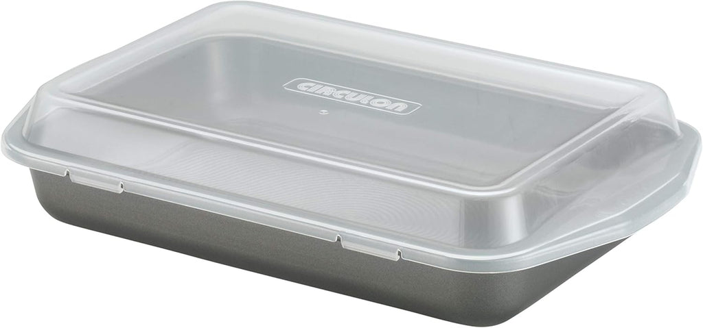 Nonstick Baking Pan With Lid, Rectangle - 9 Inch x 13 Inch, Gray Y250288