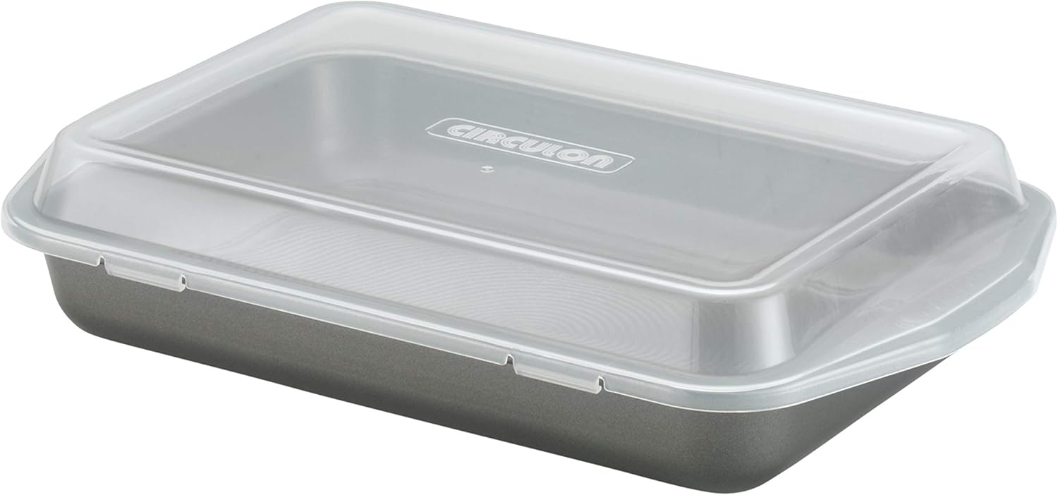 Nonstick Baking Pan With Lid, Rectangle - 9 Inch x 13 Inch, Gray Y250288