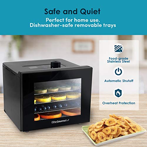Stainless Steel Trays Food Dehydrator with Adjustable Temperature Controls I435