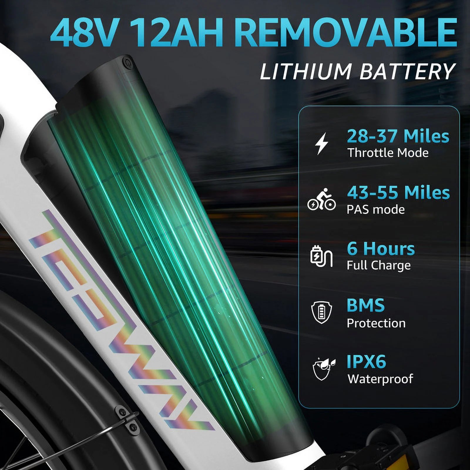 27.5" Electric Bike 500W 48V 12AH Step-Thru K452380
