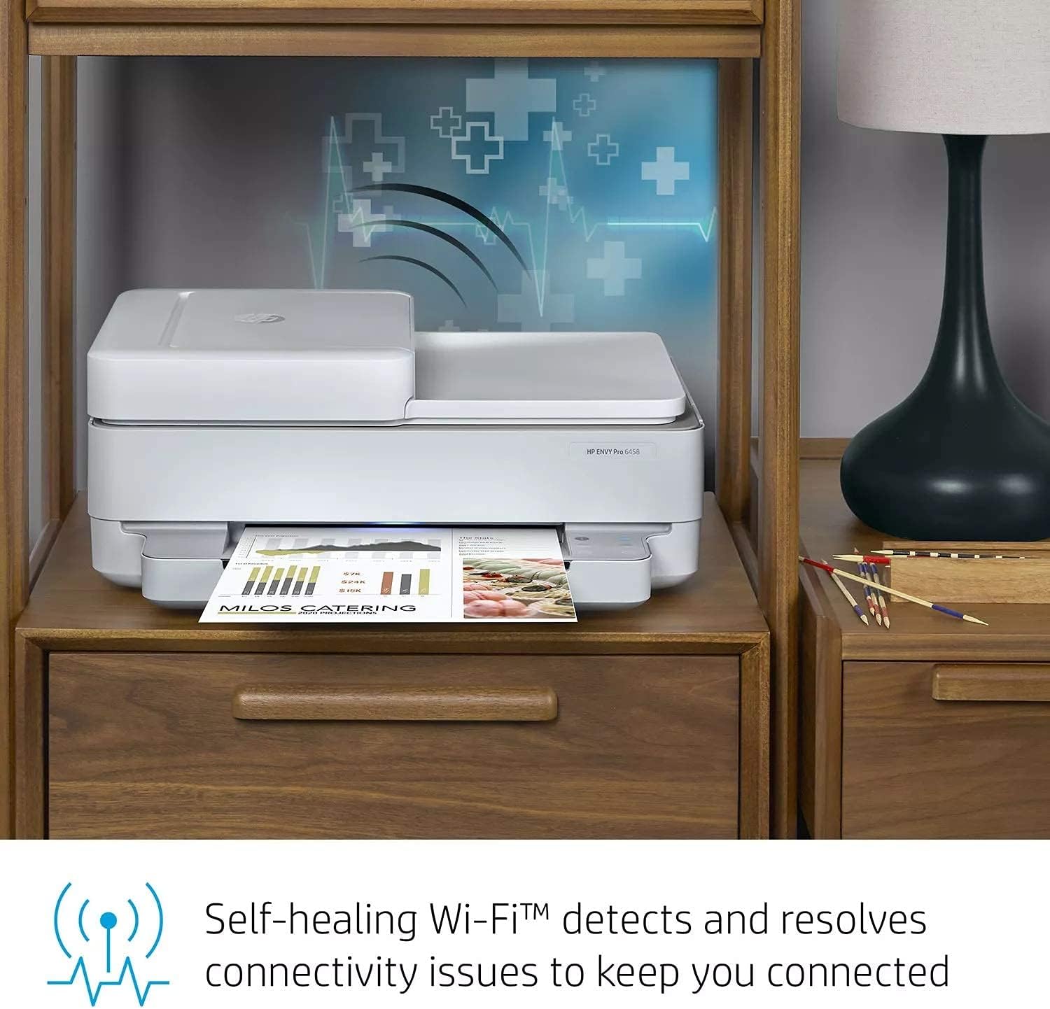 Wireless All-in-One Printer with Scanning, Copying, Fax, Double-Sided Printing O881935