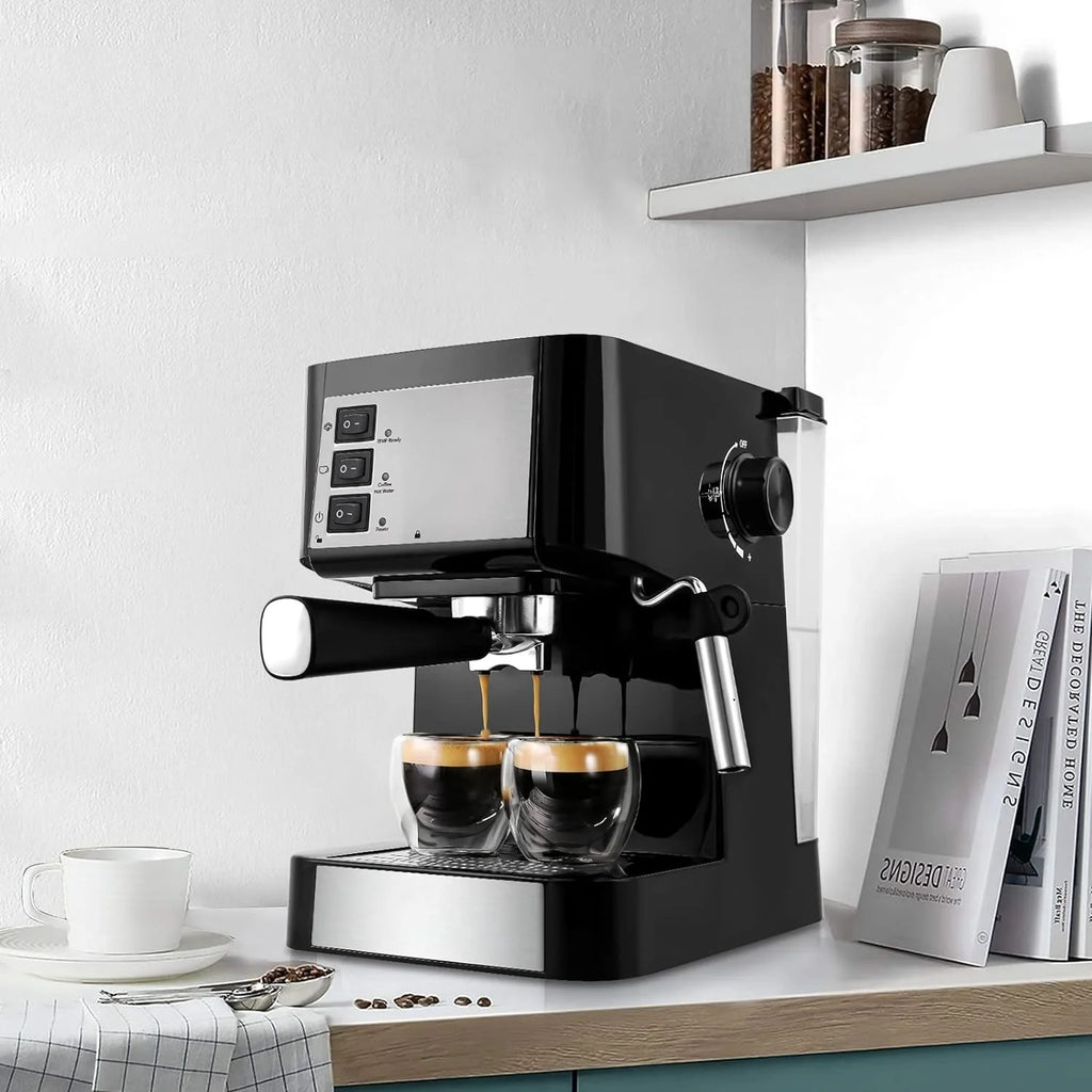 Espresso Machine with Steam Milk Frother and 50oz Removable Water Tank Y238939