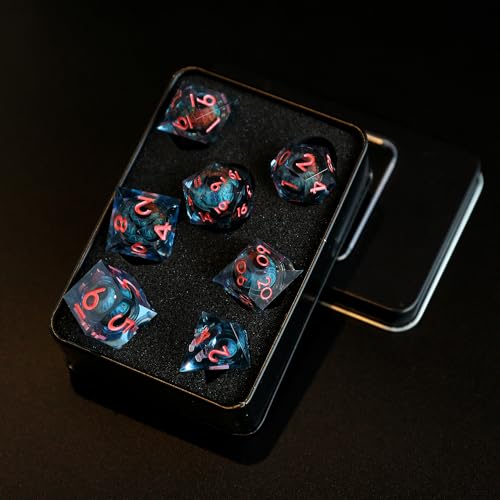 7 Piece Resin Sharp Edge Dice Set B928639