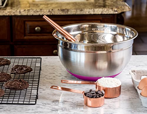 4-Piece Stainless Steel Mixing Bowls with Lids O6831