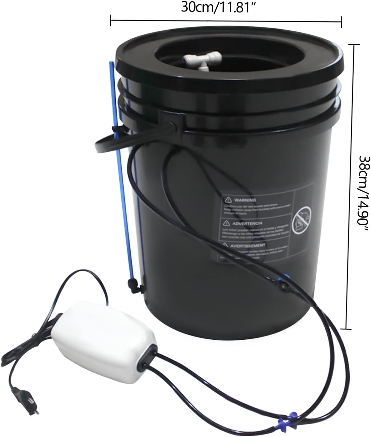 5-Gallon Deep Water Culture Hydroponics Growing System Kit Y83158