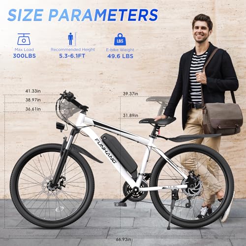 26'' 1000W Peak Electric Mountain Bike with 48V 374.4WH Removable Battery K308