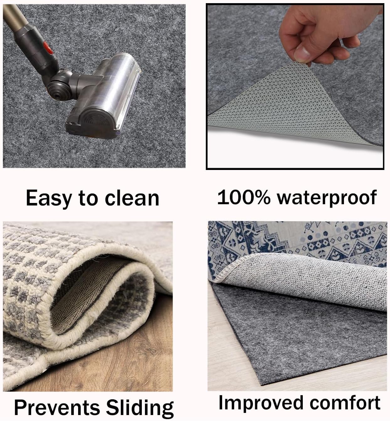 5x7 ft Non-Slip Waterproof Rug Pad W5834