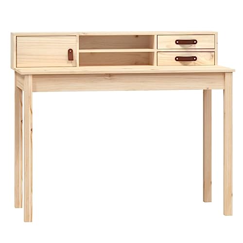 43.3"x19.7"x36.6" Solid Wood Pine Desk R254