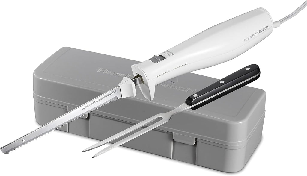 4-in-1 Electric Immersion Hand Blender with Handheld Blending Stick & Electric Knife Set with Storage Case A475593