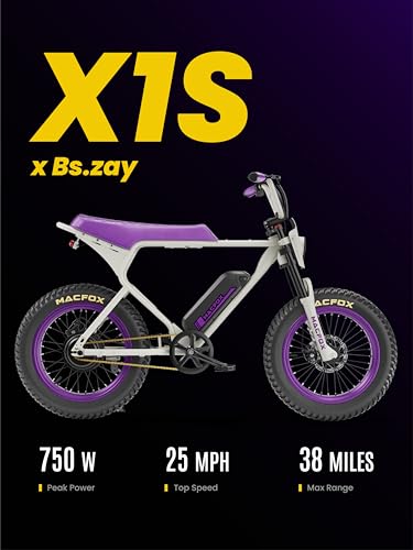 Peak 750W 25MPH Electric Bike with 20" Fat Tires and Front Suspension Y612868