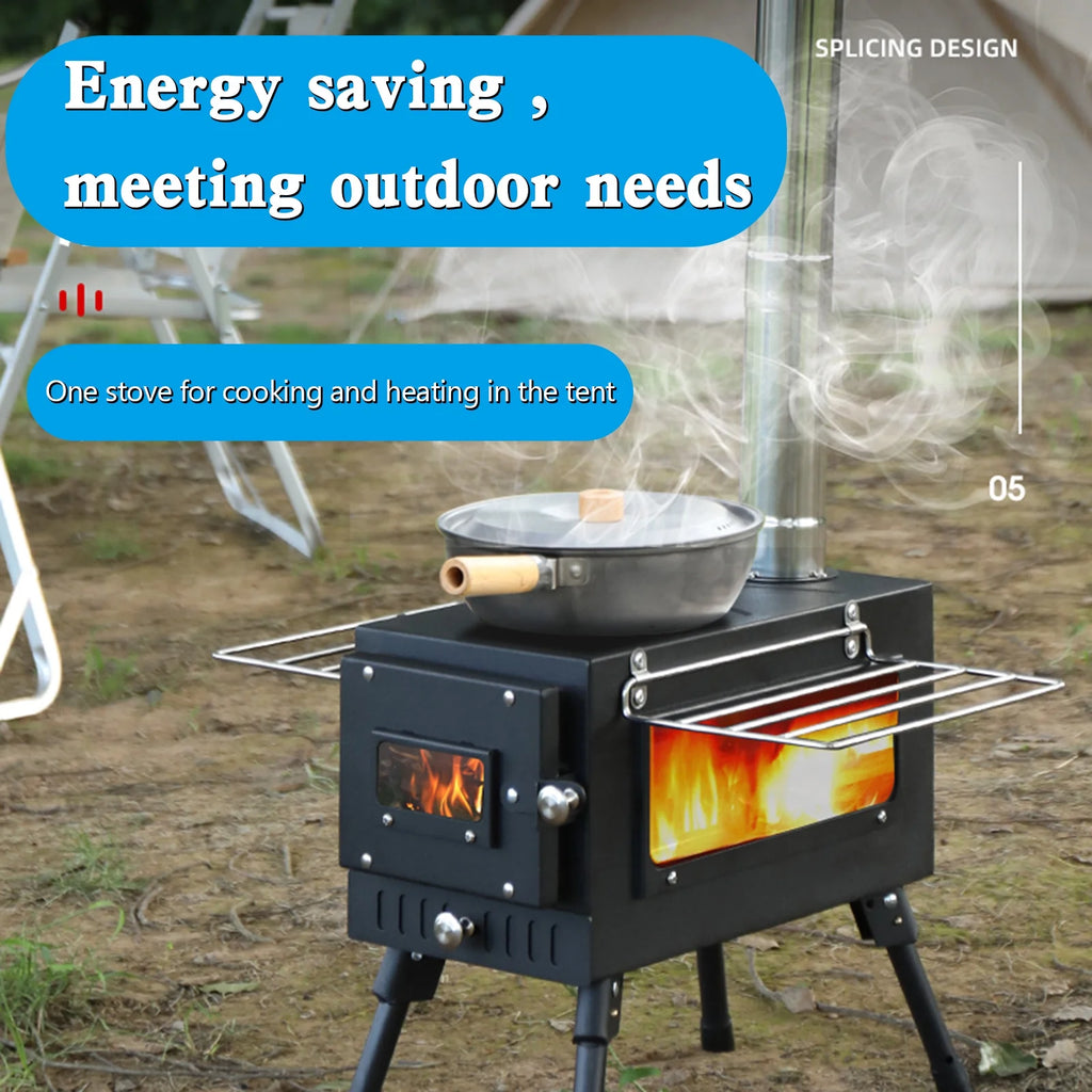 Outdoor Wood Burning Stove with Pipe H16847
