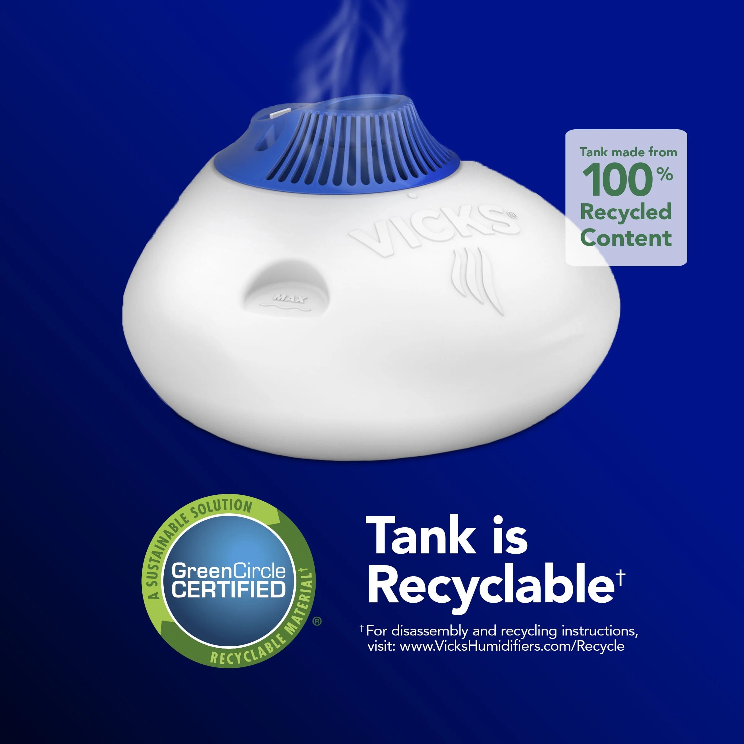 White Warm Steam Vaporizer Humidifier K558811