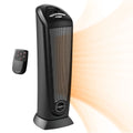 Black 1500W Oscillating Ceramic Tower Space Heater S22495