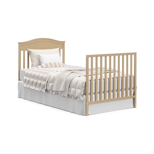 4-in-1 Convertible Mini Crib with Bonus Mattress (Driftwood) P9844